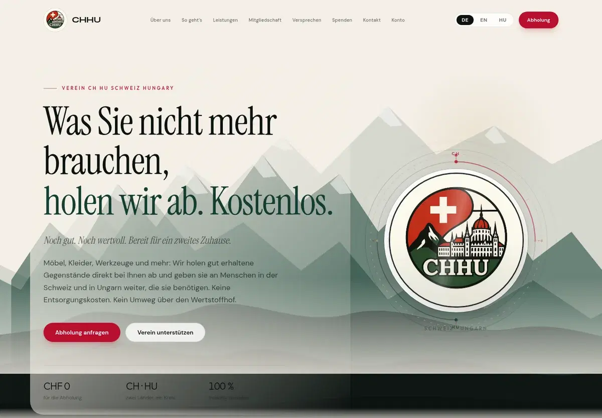 CHHU · Schweiz Hungary — Website preview