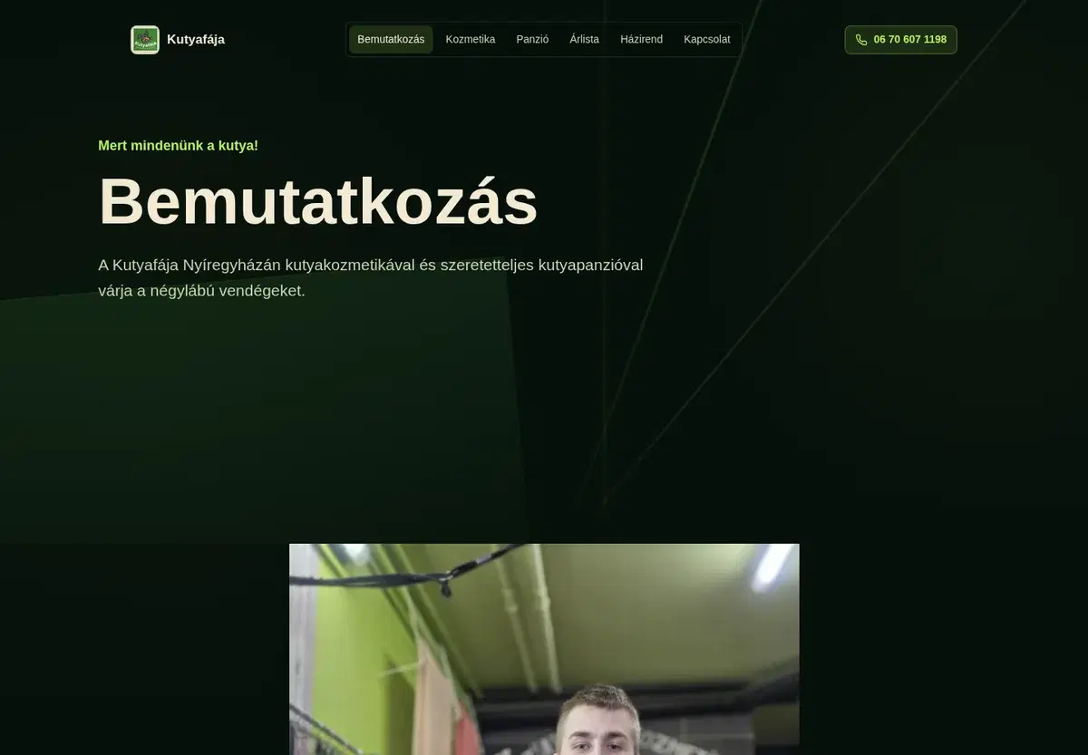 Kutyafája — Website preview